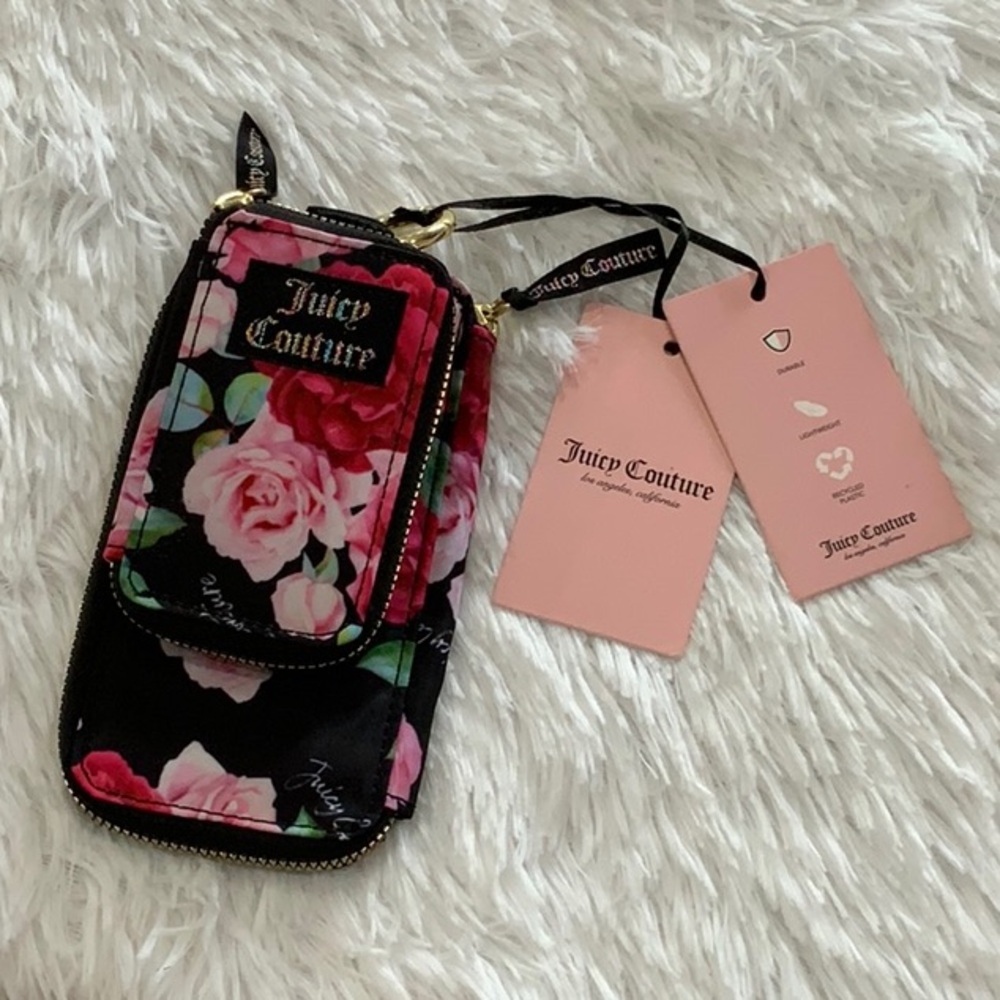 NWT Juicy Couture - “Black Romantic Rose Sport Yourself Bundle” 2 Small Pouches